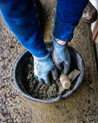Hydro Groep projectbord op steiger bij gevelrenovatie voor 24/7 VvE Beheer in Ridderkerk