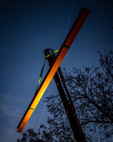 Nieuw gemonteerde stalen latei bij metselwerk gevel in Vlaardingen door Hydro Groep